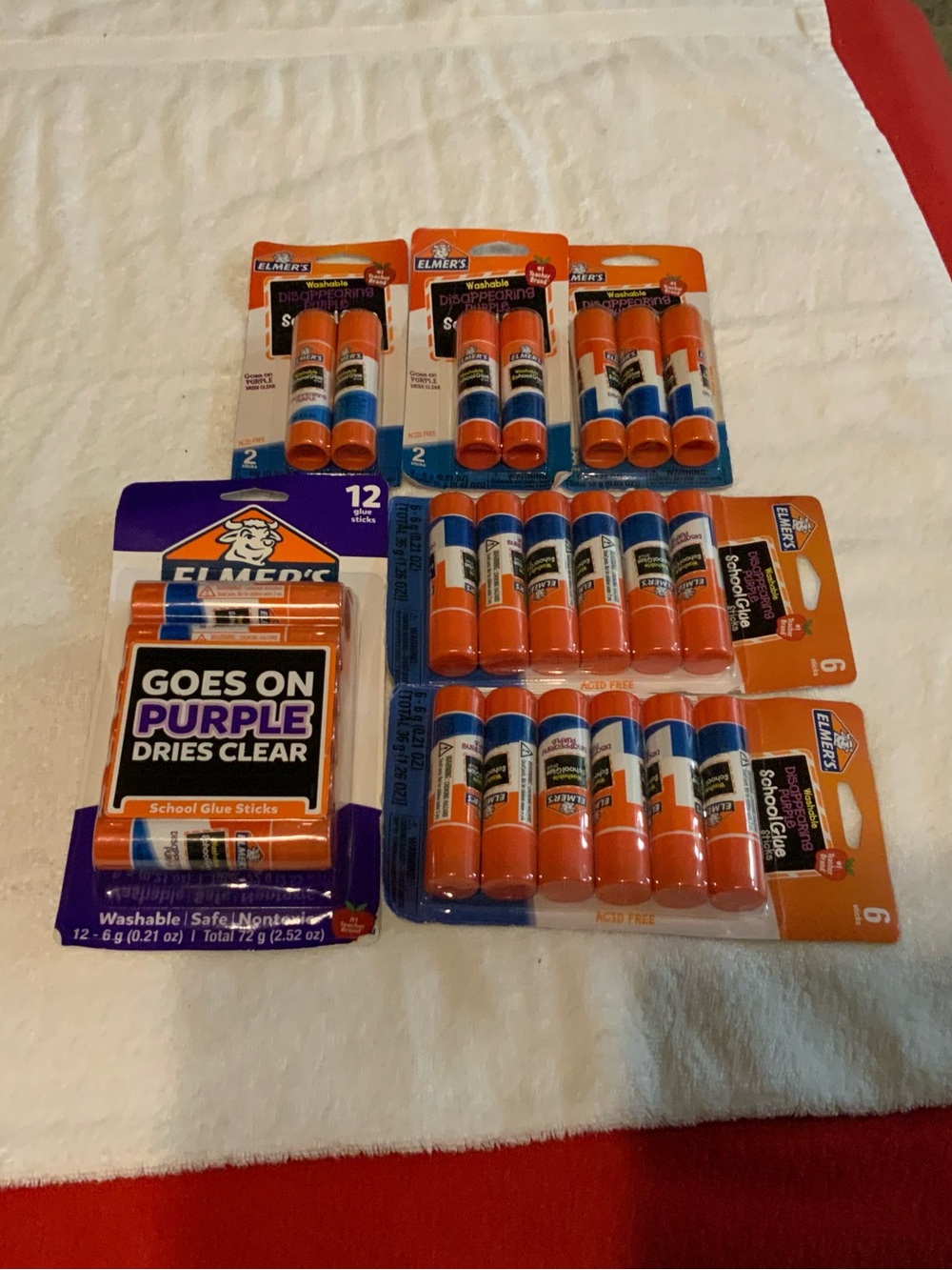 Lot of 31 Purple Disappearing School Glue Sticks
